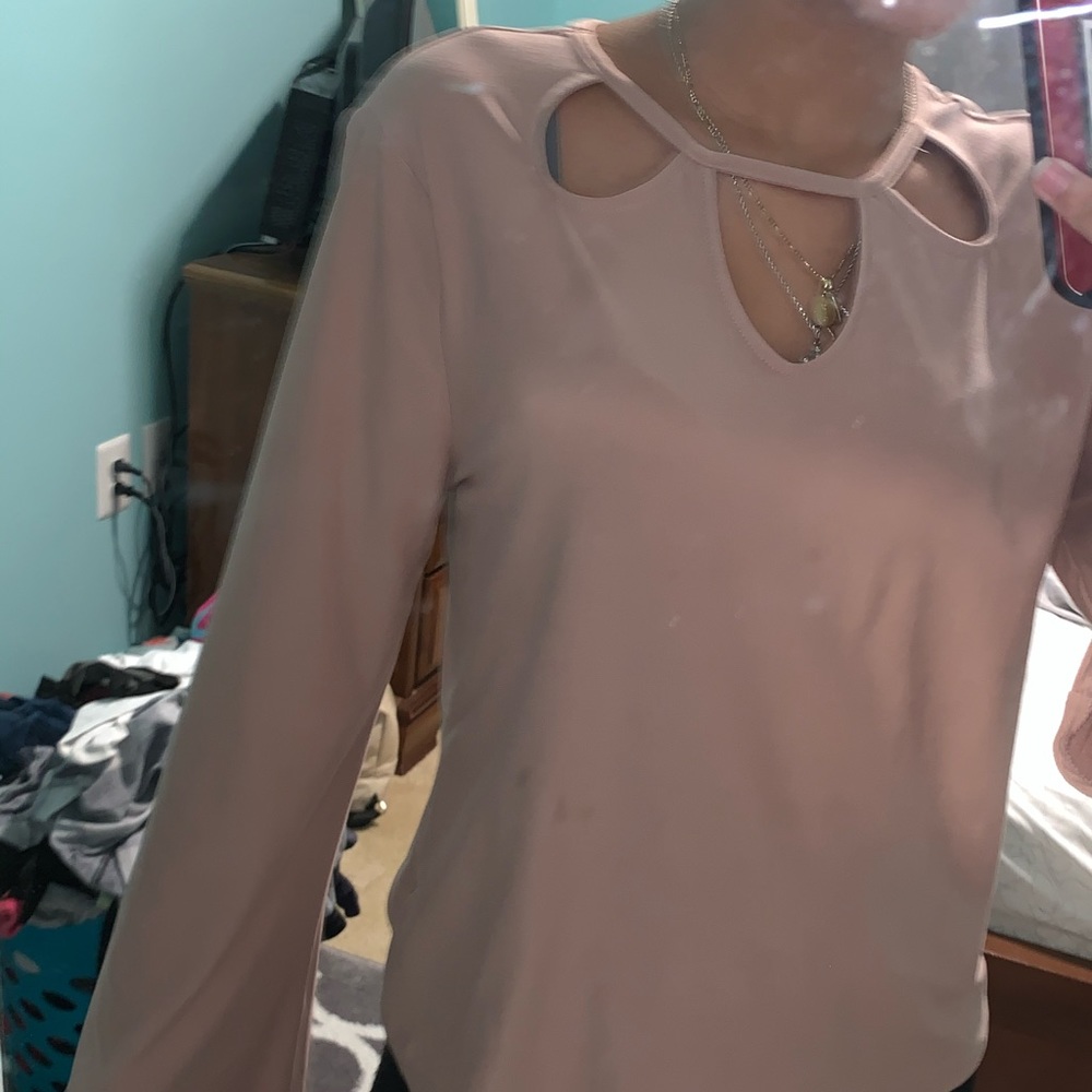 Baby pink long sleeve shirt
